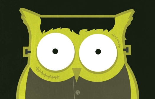 Owloween Frankenstein gift card