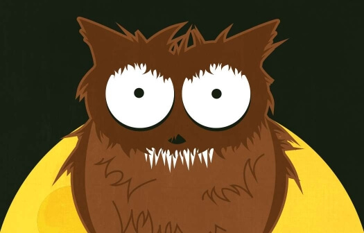 Owloween Werewolf gift card